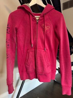 TNA Pink Zip-Up Hoodie Sweater